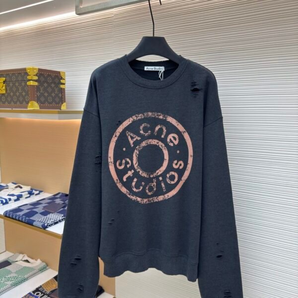 Acne Studios breaks hole to make old logo sweatshirt