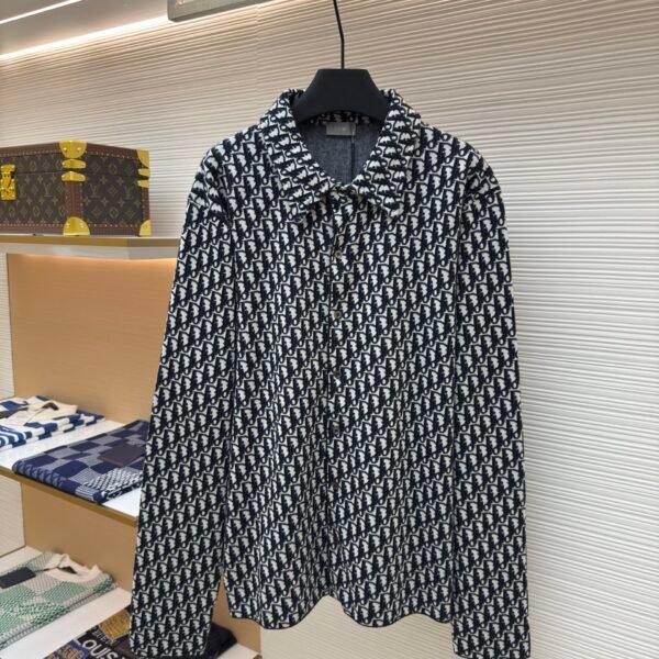 DIOR full printed letter woolen shirt