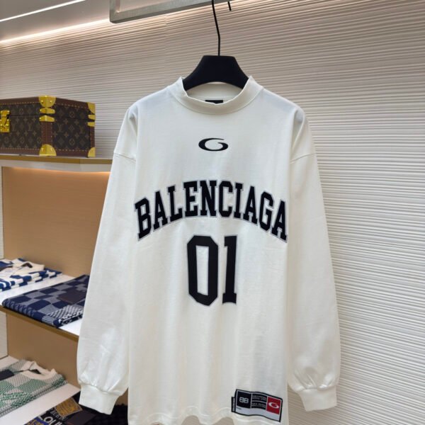 Balenciaga No.1 jersey embroidered long sleeves
