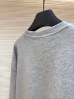 MIU MIU Embroidered Burnt Flower Logo Long Sleeve - Image 9