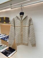 DIOR double-sided cashmere zipper jacket