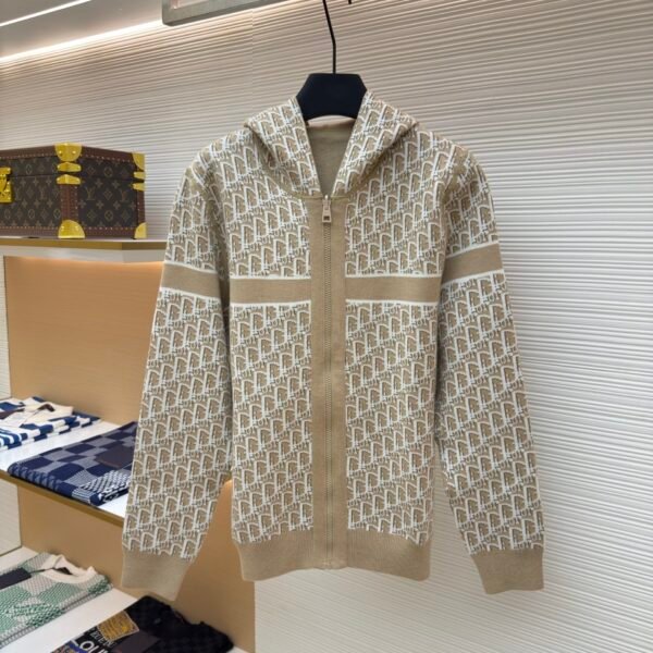 DIOR double-sided cashmere zipper jacket