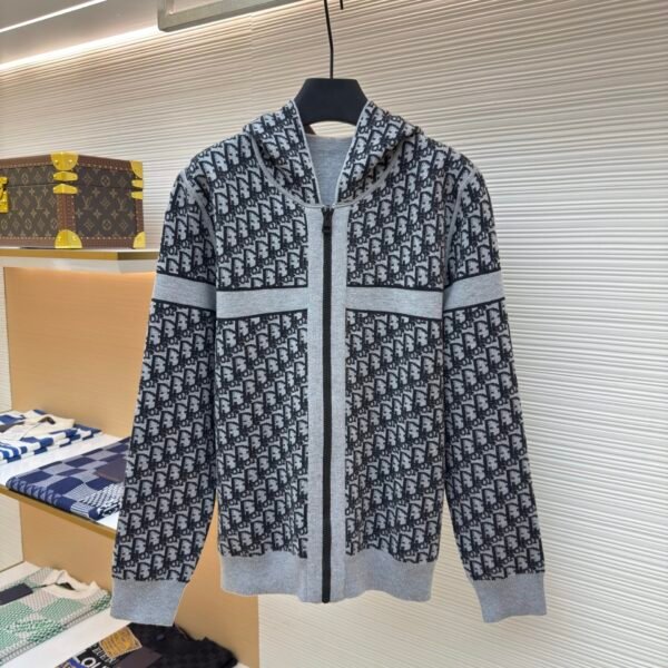 DIOR double-sided cashmere zipper jacket