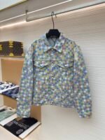 LOUIS VUITTON Colorful Checkered Denim Coat