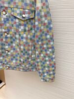 LOUIS VUITTON Colorful Checkered Denim Coat - Image 7
