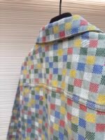 LOUIS VUITTON Colorful Checkered Denim Coat - Image 9