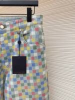 LOUIS VUITTON Colorful Checkered Jeans - Image 5