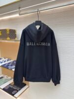 Balenciaga hot stamping hooded sweatshirt with holes - Image 2