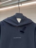 Balenciaga hot stamping hooded sweatshirt with holes - Image 3