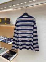 MIU MIU Grey Blue Stripe Long Sleeve - Image 2