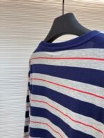 MIU MIU Grey Blue Stripe Long Sleeve - Image 9