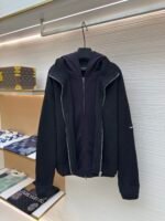 Balenciaga fake two-piece spliced zipper cardigan sweater