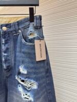 Balenciaga destroys denim wide leg pants - Image 5