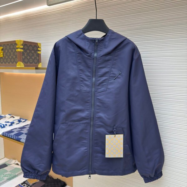 LOUIS VUITTON navy blue double-sided windproof pin jacket jacket jacket