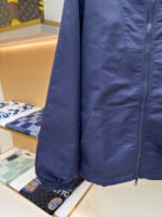 LOUIS VUITTON navy blue double-sided windproof pin jacket jacket jacket - Image 8