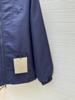 LOUIS VUITTON navy blue double-sided windproof pin jacket jacket jacket - Image 9
