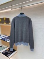 MIUMIU Morandi Polo Collar Color blocked Long Sleeve - Image 2