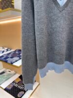 MIUMIU Morandi Polo Collar Color blocked Long Sleeve - Image 9