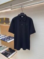 DIOR CD letter embroidered polo shirt