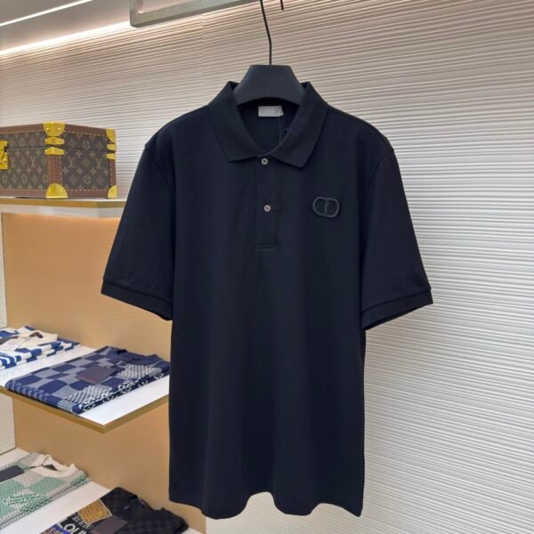 DIOR CD letter embroidered polo shirt