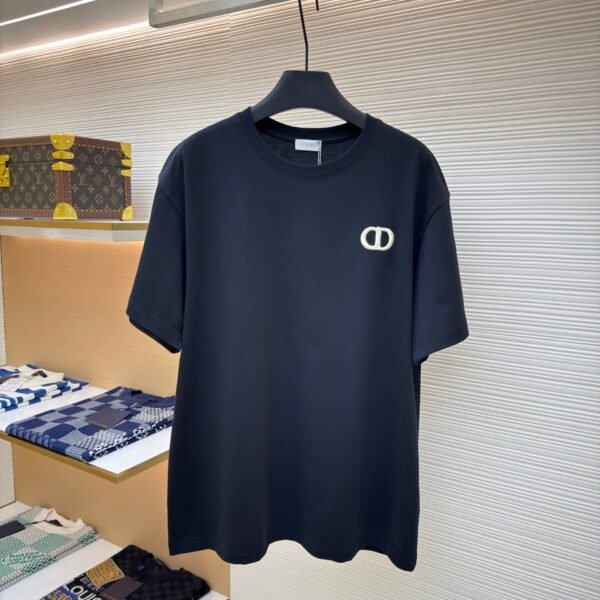 DIOR CD letter embroidered round neck short sleeved shirt