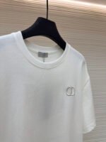 DIOR CD letter embroidered round neck short sleeved shirt - Image 8