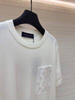 LOUIS VUITTON Vintage Knitted Embroidered Pocket Short Sleeve - Image 4