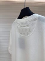 LOUIS VUITTON Vintage Knitted Embroidered Pocket Short Sleeve - Image 3