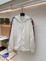 BURBERRY woven edge embroidered hooded sweatshirt