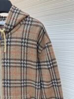 BURBERRY Cotton Blended plaid Zipper cardigan - Image 5