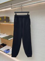 BURBERRY plaid woven embroidered sports pants