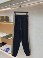 BURBERRY plaid woven embroidered sports pants - Image 2