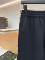 BURBERRY plaid woven embroidered sports pants - Image 4