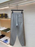 BURBERRY plaid woven embroidered sports pants - Image 2