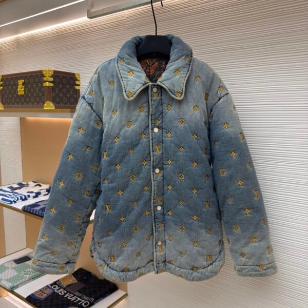 LOUIS VUITTON padded denim jacket style shirt