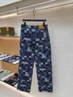 LOUIS VUITTON Nigo collaboration jacquard checkerboard denim pants - Image 2
