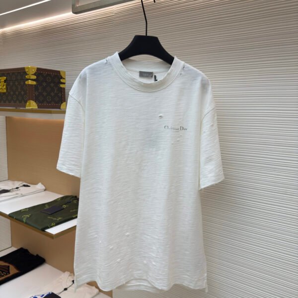 Dior perforated letter printed T-shirt