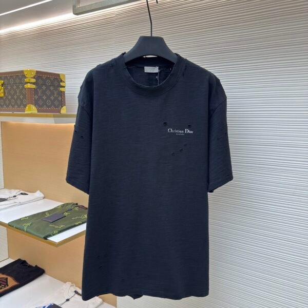 Dior perforated letter printed T-shirt