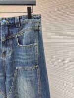 LOUIS VUITTON turquoise worn workwear jeans - Image 5