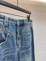 LOUIS VUITTON turquoise worn workwear jeans - Image 8