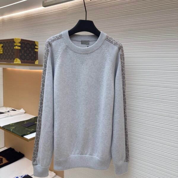 Dior sleeve woven jacquard sweater