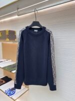 Dior sleeve woven jacquard sweater