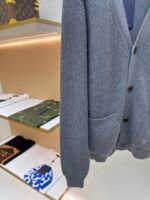 LOUIS VUITTON Pocket Embroidered Knitted Cardigan - Image 6