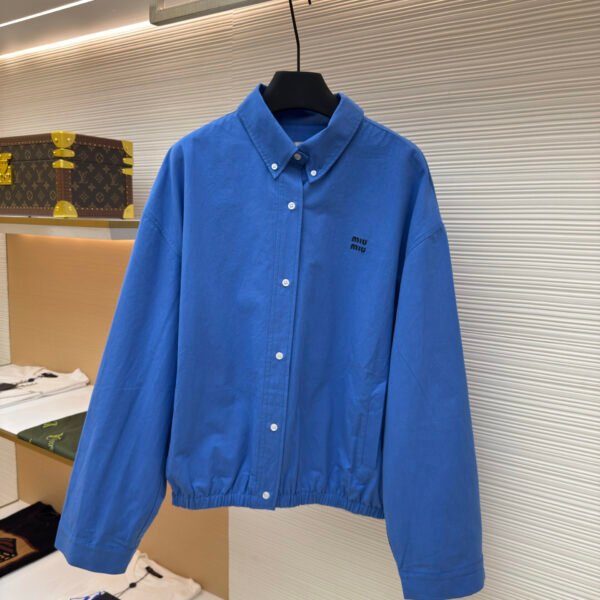 MIU MIU Poplin Texture Waist Jacket