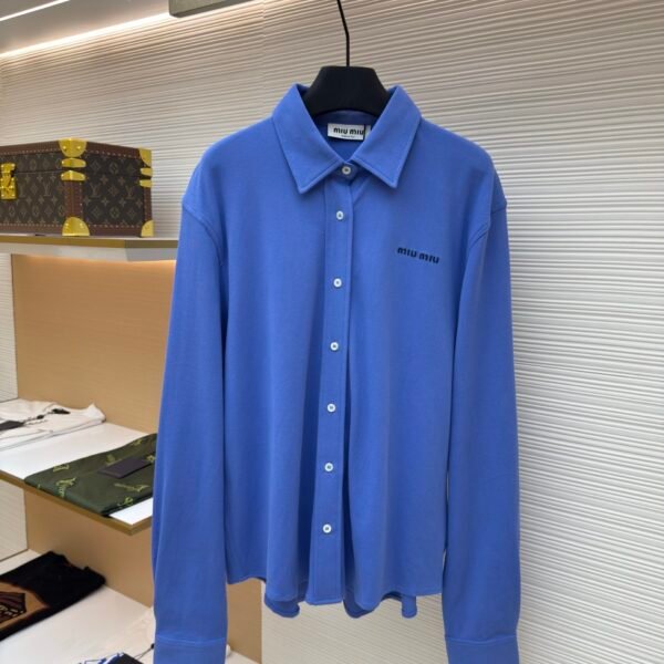 MIU MIU Cotton Beaded Floor Shirt