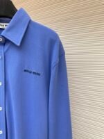 MIU MIU Cotton Beaded Floor Shirt - Image 5