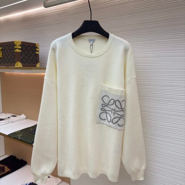 LOEWE pocket jacquard sweater