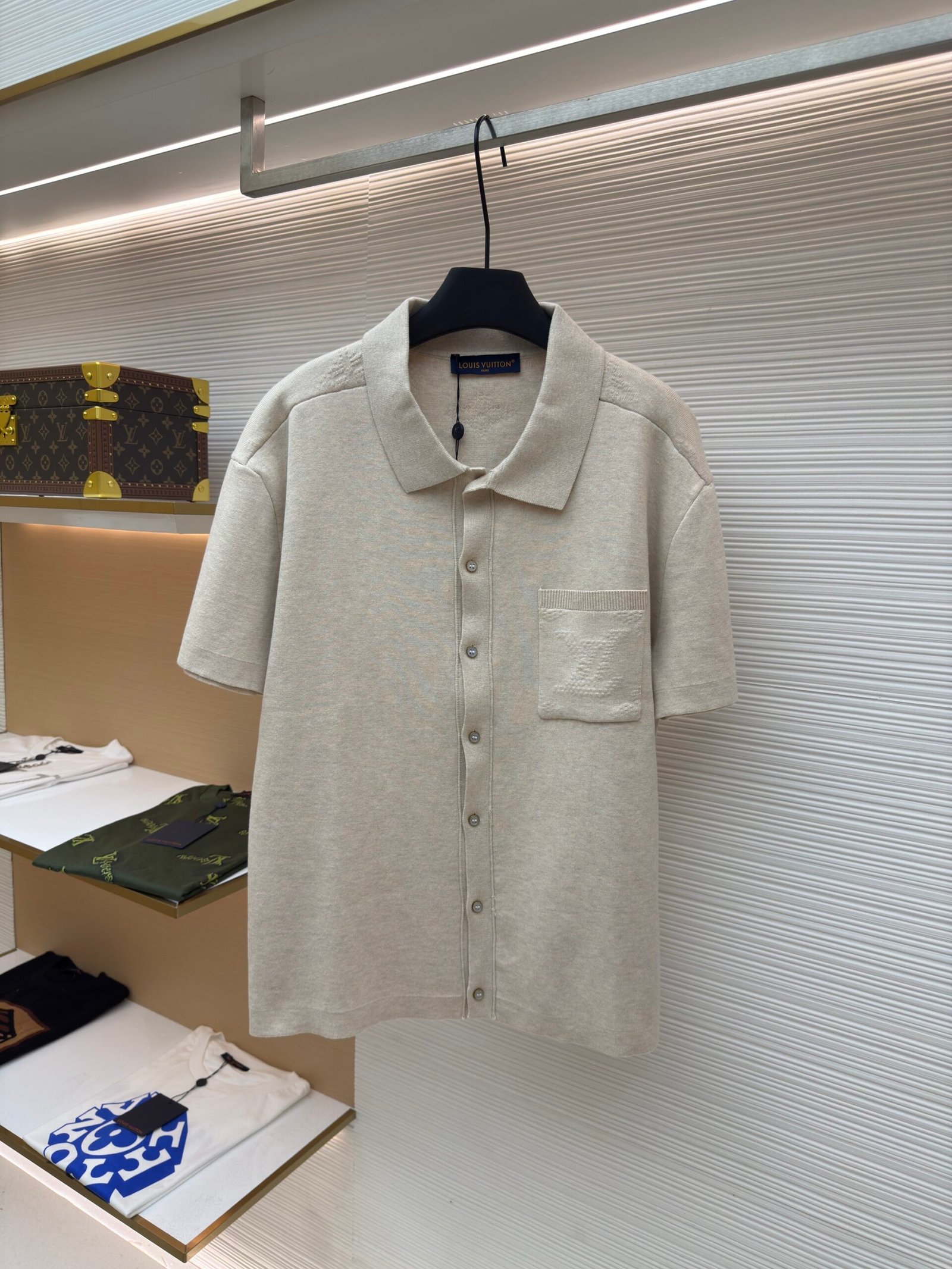 wsxc1757347488089_0-scaled-1.jpg LOUIS VUITTON Dark Pattern Woolen Polo Shirt - Image 1