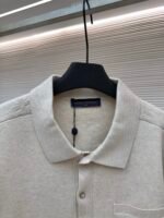 LOUIS VUITTON Dark Pattern Woolen Polo Shirt - Image 3