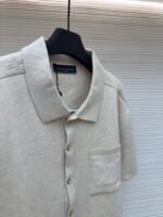 LOUIS VUITTON Dark Pattern Woolen Polo Shirt - Image 5